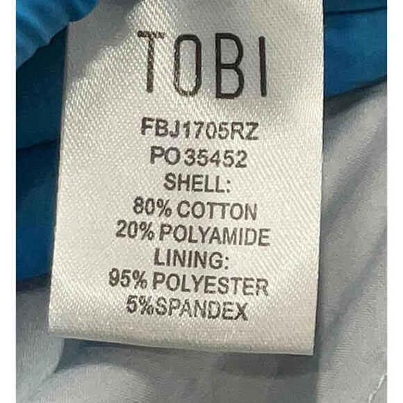 Womens Sky Blue Tobi Lace Ruffle romper off shoulder sleeves flutter Medium - Picture 3 of 3